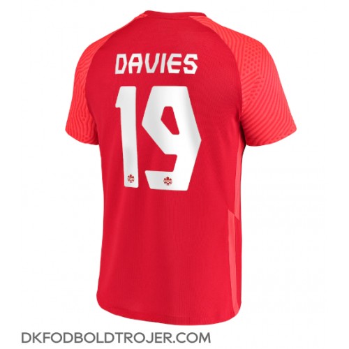 Billige Canada Alphonso Davies #19 Hjemmebane Fodboldtrøjer VM 2022 Kortærmet